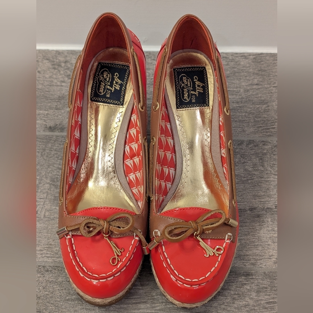 Sperry Women's Red and Brown Loafers